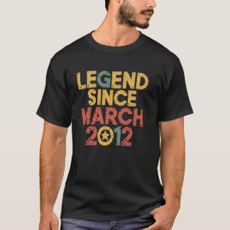 Camiseta Lenda Desde Março de 2012 Aniversário de 13 anos