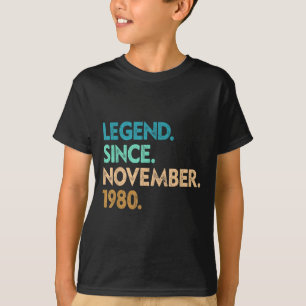 Camiseta Lenda Desde Novembro 1980 Vestuário 