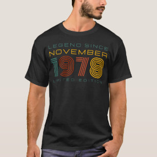 Camiseta Lenda Desde Novembro de 1978, Edição Limitada Masc