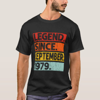 Camiseta Lenda Desde Setembro De 1979 Aniversário De 1979 H