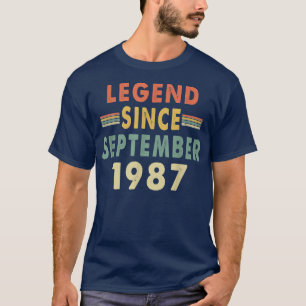 Camiseta Lenda Desde Setembro de 1987 35º Aniversário 