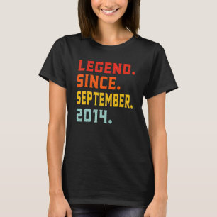 Camiseta Lenda Desde Setembro De 2014 8 Anos 8º Nascimento