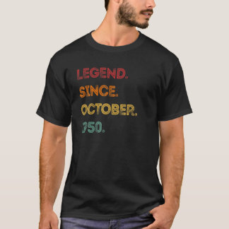 Camiseta Lenda divertida De Crianças Desde Outubro De 1950 