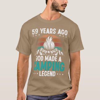 Camiseta Lenda do Acampamento de 59 Anos Escoteiro Aniversá
