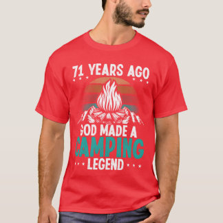 Camiseta Lenda do Acampamento de 71 Anos Scout 71Aniversári
