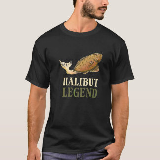 Camiseta Lenda do Halibut Peixe Pescador Pescaria Halibut