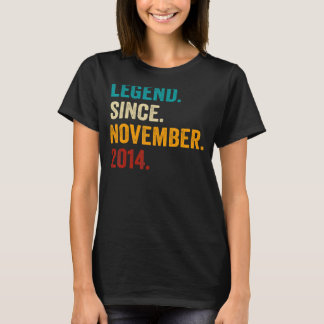 Camiseta Lenda do menino de 8 anos de idade desde novembro