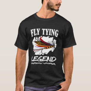 Camiseta Lenda do Nó de Mosca Pescador Pescador Peixe