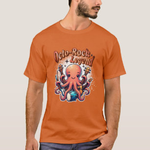 Camiseta Lenda do OctoRock Polvo Rocky família