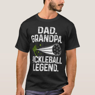 Camiseta Lenda do pai retro avô pickleball jogador engraçad