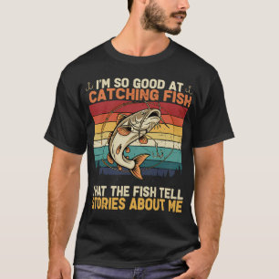 Camiseta Lenda do Pôr do Sol Retro de Pesca de Anjo Experie