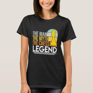 Camiseta Lenda do Xadrez Jogador Especialista Treinador Grá