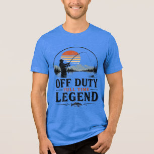 Camiseta 'Lenda em Tempo Integral Aposentada' Pesca Vintage
