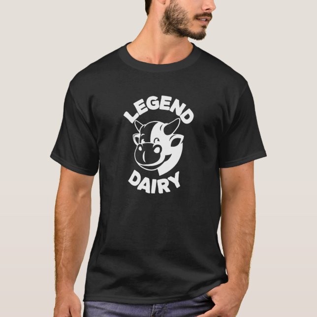 Camiseta Lenda Fazendeiro de Leite Piada Vaca (Frente)