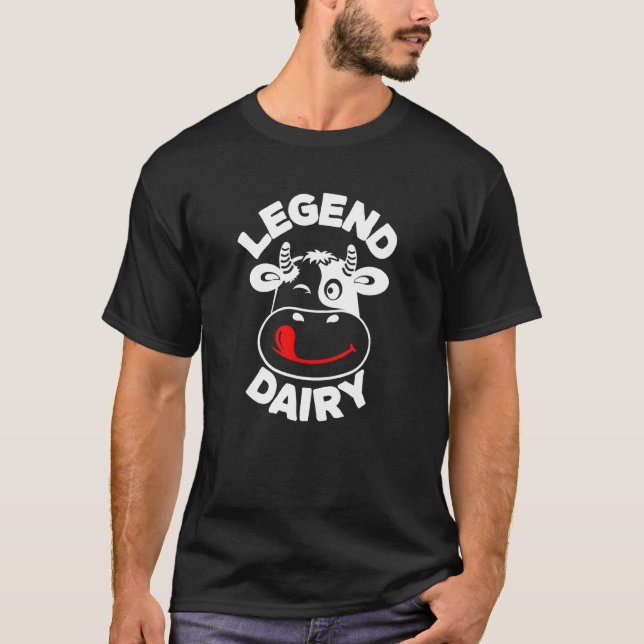 Camiseta Lenda Fazendeiro Leiteiro Piada Vaca 1 (Frente)