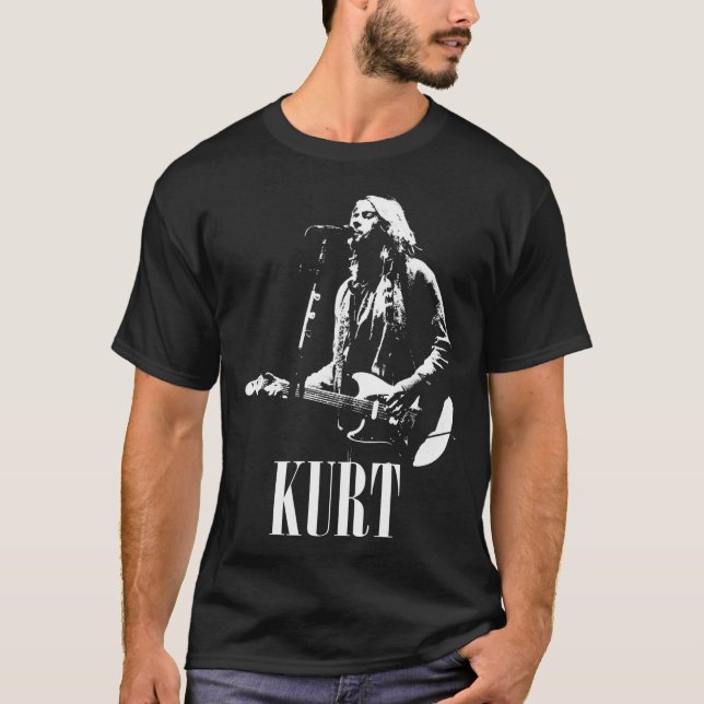 Camiseta Lenda Grunge Rock - Estêncil Branco (Frente)