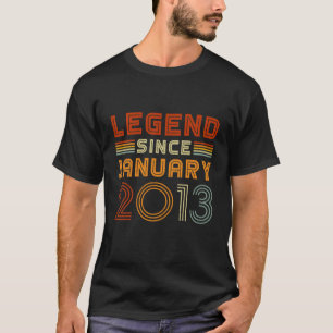Camiseta Lenda Infantil Desde Janeiro De 2013 Meninos Vinta
