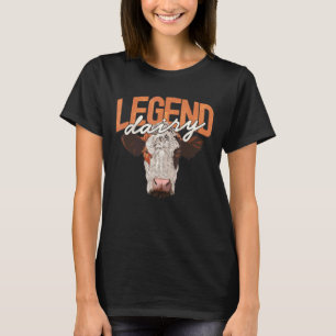 Camiseta Lenda Laticínios Roupas Vaca Ordenhador Lendária