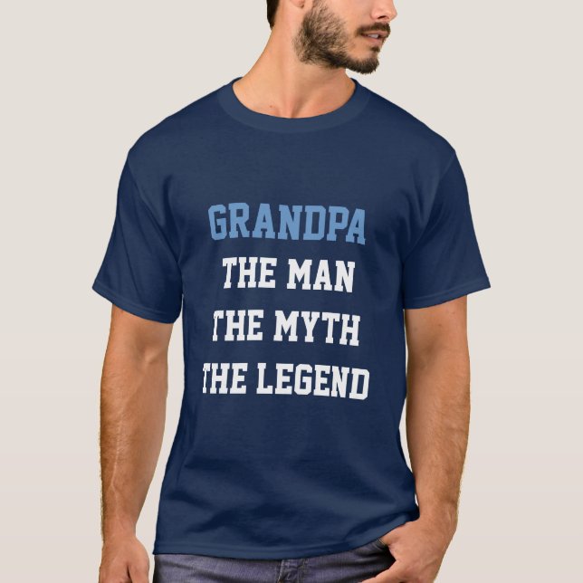 Camiseta lenda mito homem avô (Frente)