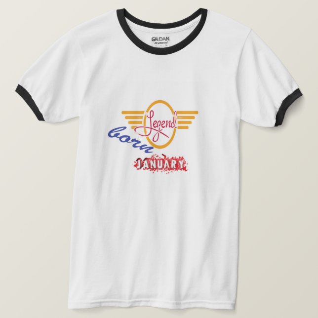 Camiseta Lenda nascida em janeiro 🤟 (Frente do Design)