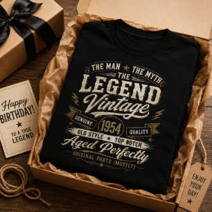 Camiseta Lenda Vintage 1954 Envelhecido Perfeitamente 72º A
