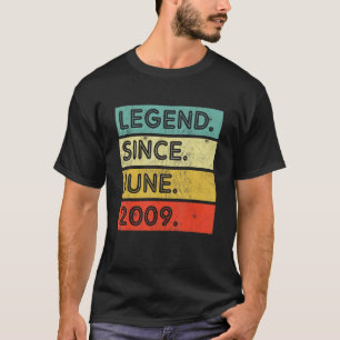 Camiseta Lenda Vintage De 13 Anos Desde Junho De 2009 13 B
