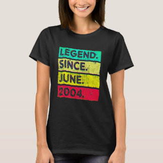 Camiseta Lenda Vintage de 18 Anos Desde Junho de 2004 18º B