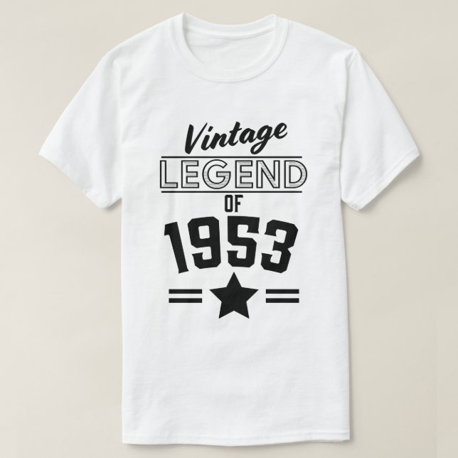 Camiseta Lenda Vintage de 1953 (Frente do Design)
