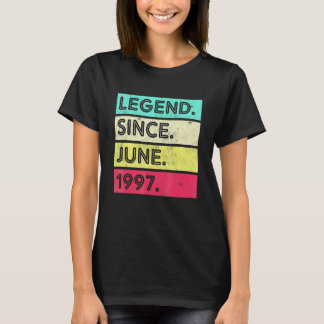 Camiseta Lenda Vintage de 25 Anos Desde Junho de 1997 25º A