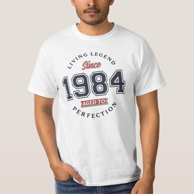 Camiseta Lenda viva 1984 Envelhecido à perfeição (Frente)