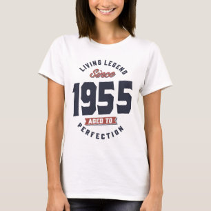 Camiseta Lenda viva desde 1955 Presente de Aniversário
