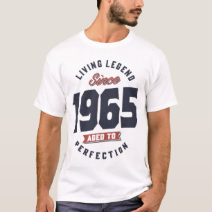 Camiseta Lenda viva desde 1965 Presente de Aniversário