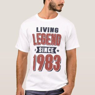 Camiseta Lenda viva desde 1983 Presente de Aniversário