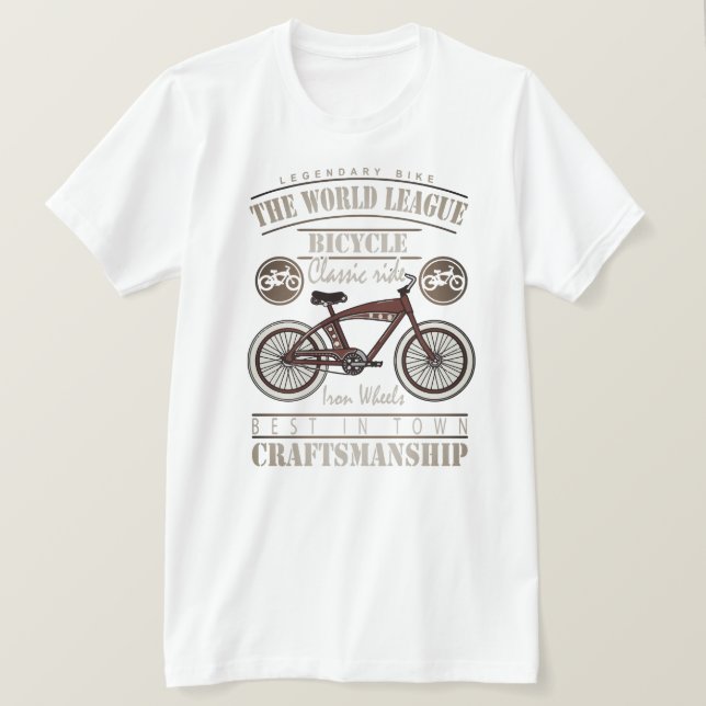 Camiseta Lendária bicicleta O Mundo das Bicicletas (Frente do Design)