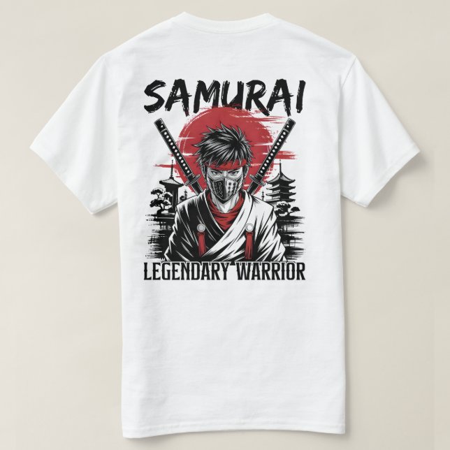 Camiseta Lendário Guerreiro Samurai (Verso do Design)