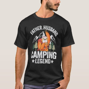 Camiseta Lendário Homem Pai Marido Camping Preguiça Rv Engr
