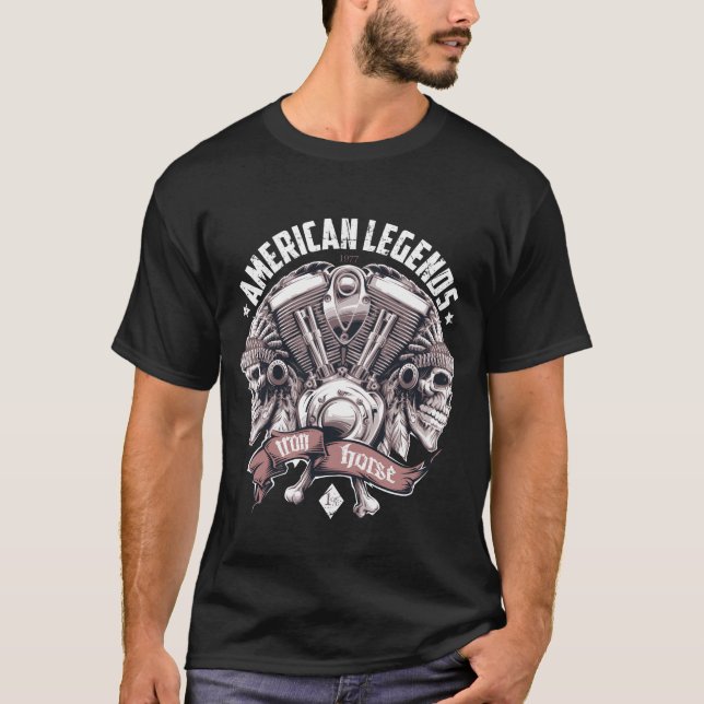 Camiseta Lendas Americanas - Cavalo de Ferro (Frente)