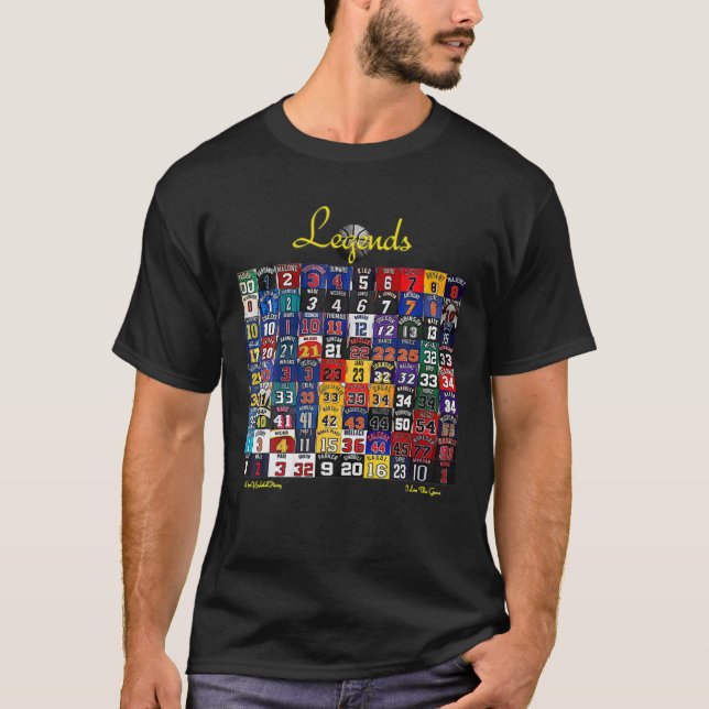 Camiseta Lendas Clássicas de Basquete (Frente)