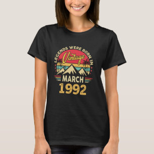 Camiseta Lendas de Aniversário de 33 Anos Vintage Nasceram 