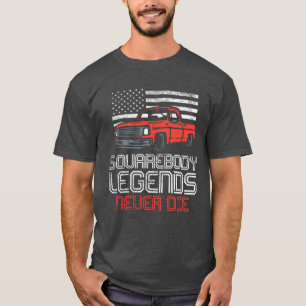 Camiseta Lendas de corpo quadradas Nunca Morrem Pai de cort