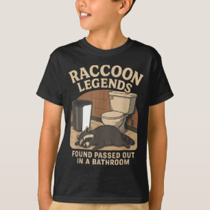 Camiseta Lendas de guaxinim encontradas fora de si em um ba