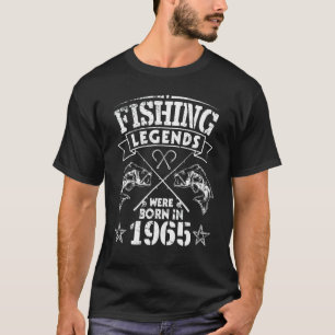 Camiseta Lendas De Pesca Foram Nasceres Em 1965 Feliz Meu A
