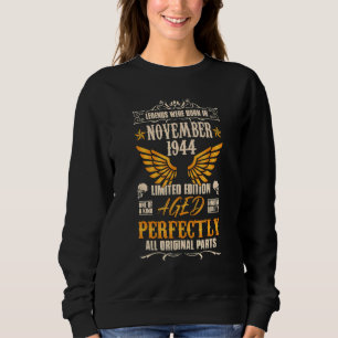Camiseta Lendas Foram Nasceres Em Novembro De 1944 Rock Bik