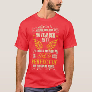 Camiseta Lendas foram Nasceres em novembro de 1971 - Rock B