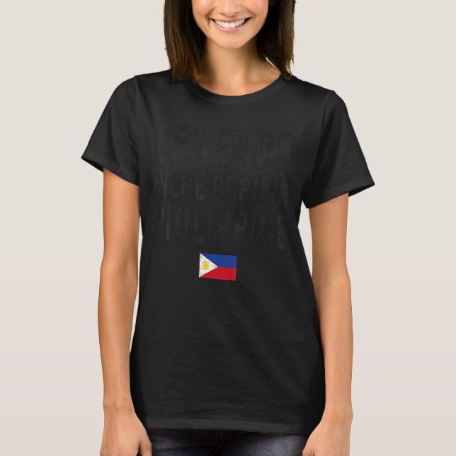 Camiseta Lendas Foram Nasceres No Prid De Bandeira Filipino (Frente)