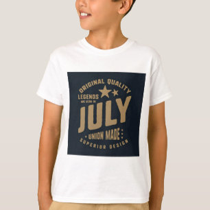 Camiseta Lendas Nascem em Julho Qualidade Original