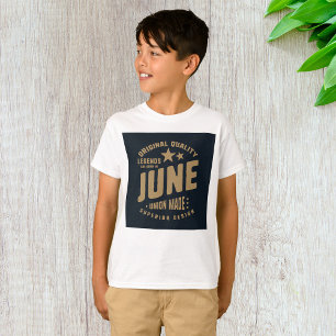 Camiseta Lendas Nascem em Junho Qualidade Original