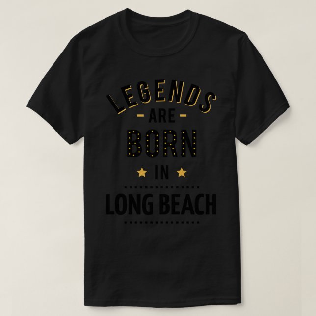 Camiseta Lendas Nascem Em Long Beach (Frente do Design)