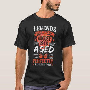 Camiseta Lendas Nasceram Em Agosto de 1948 Palheta de Guit