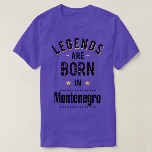 Camiseta Lendas Nasceram Na Montenegro (Frente do Design)